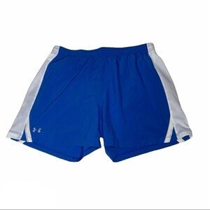 Under Armour Blue and white heat gear shorts size small